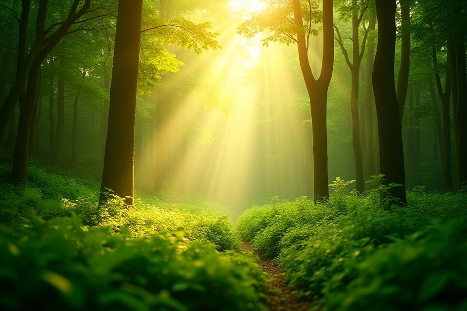 Lush green forest representing carbon offset projects